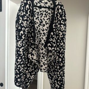UGG Black and White Animal Print Cardigan